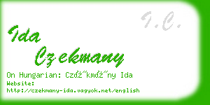 ida czekmany business card